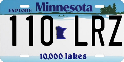 MN license plate 110LRZ