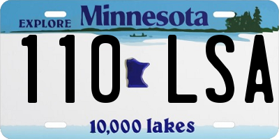 MN license plate 110LSA