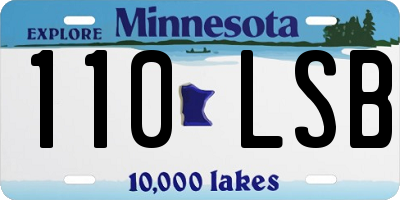 MN license plate 110LSB