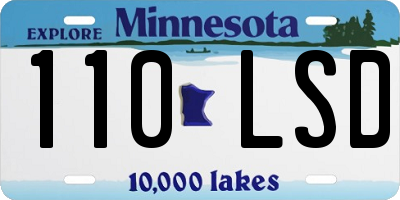 MN license plate 110LSD