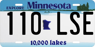 MN license plate 110LSE