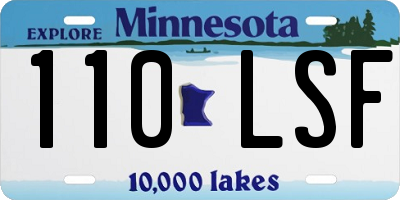 MN license plate 110LSF