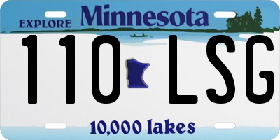 MN license plate 110LSG