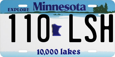 MN license plate 110LSH