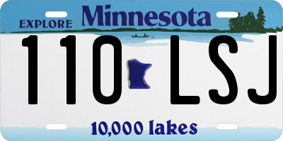MN license plate 110LSJ