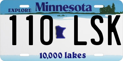 MN license plate 110LSK