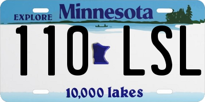 MN license plate 110LSL