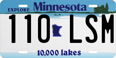 MN license plate 110LSM