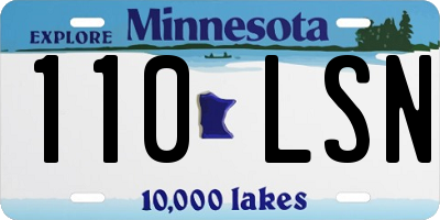 MN license plate 110LSN