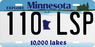 MN license plate 110LSP