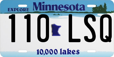 MN license plate 110LSQ