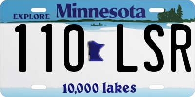 MN license plate 110LSR