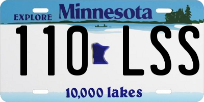 MN license plate 110LSS