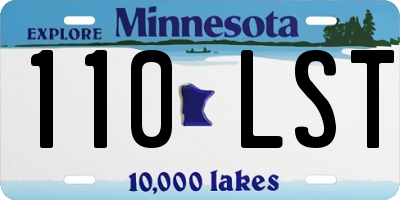 MN license plate 110LST