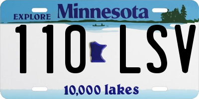 MN license plate 110LSV