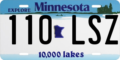 MN license plate 110LSZ