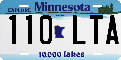 MN license plate 110LTA