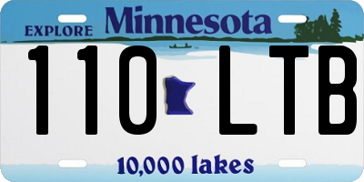 MN license plate 110LTB