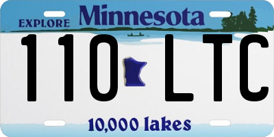 MN license plate 110LTC