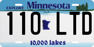 MN license plate 110LTD