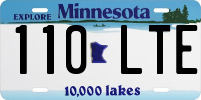 MN license plate 110LTE