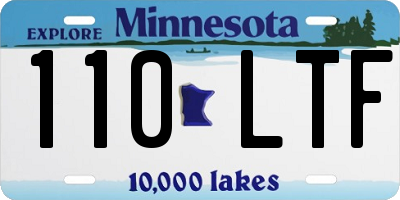 MN license plate 110LTF
