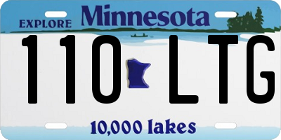 MN license plate 110LTG