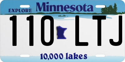 MN license plate 110LTJ