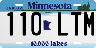 MN license plate 110LTM