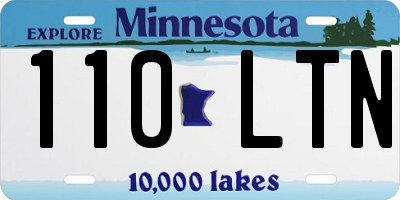 MN license plate 110LTN