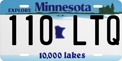 MN license plate 110LTQ