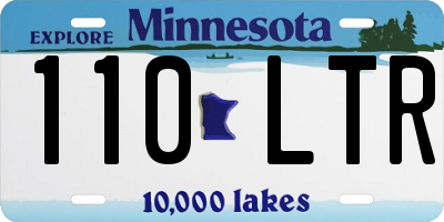 MN license plate 110LTR