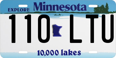 MN license plate 110LTU