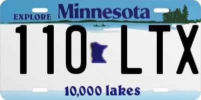 MN license plate 110LTX