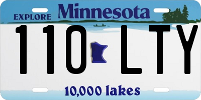MN license plate 110LTY
