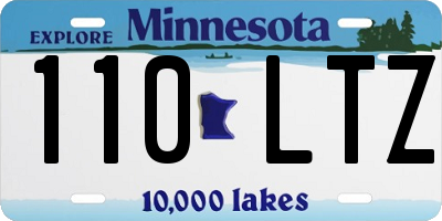 MN license plate 110LTZ