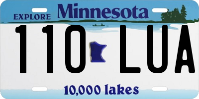 MN license plate 110LUA