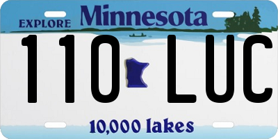 MN license plate 110LUC