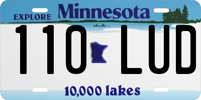 MN license plate 110LUD
