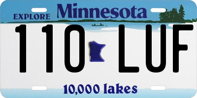 MN license plate 110LUF