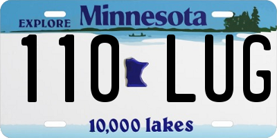 MN license plate 110LUG