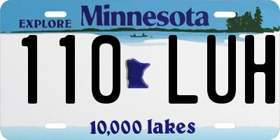 MN license plate 110LUH
