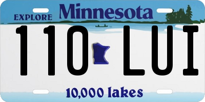 MN license plate 110LUI