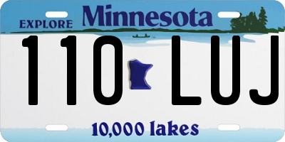 MN license plate 110LUJ