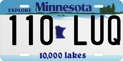 MN license plate 110LUQ