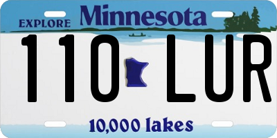 MN license plate 110LUR