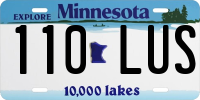 MN license plate 110LUS