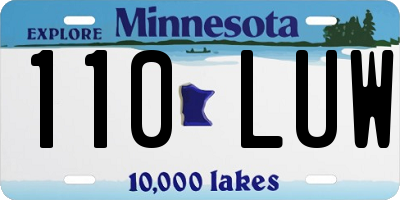 MN license plate 110LUW