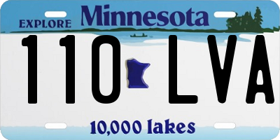 MN license plate 110LVA