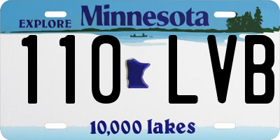 MN license plate 110LVB